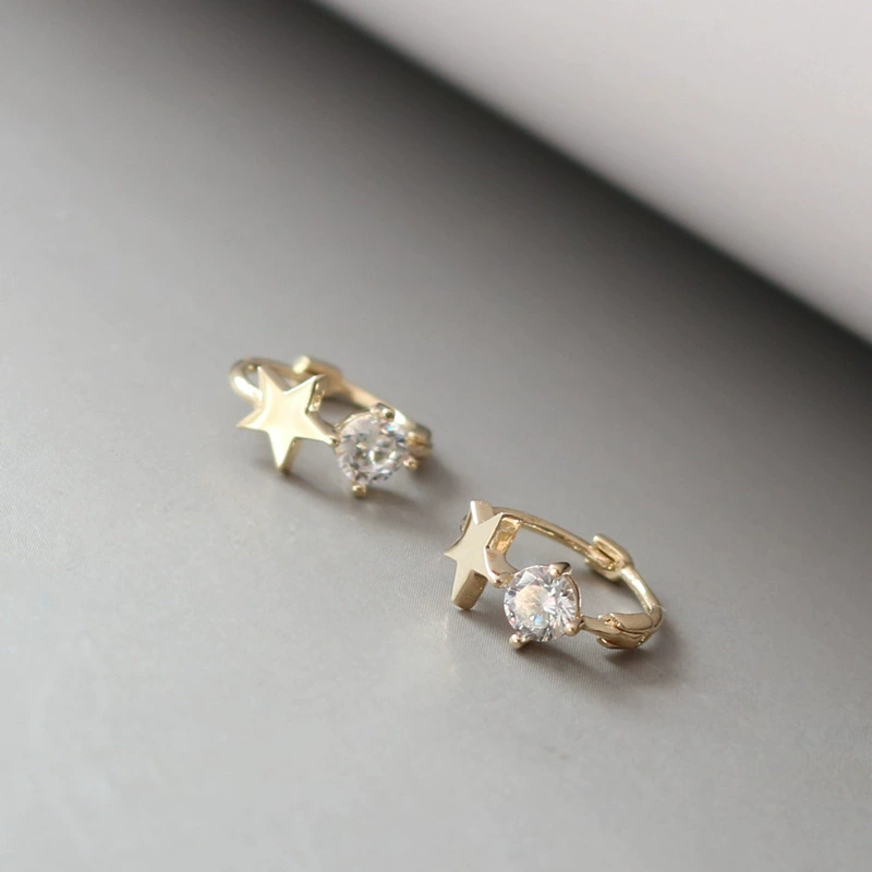 Small design earrings, light luxury style, internet celebrity, simple and elegant design