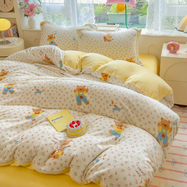 Double-sided, warm, with little bears