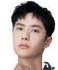 Wang Yibo's same models of super -faced borderless near -vision glasses Men's tide online can be equipped with a degree of eye mirror frame female