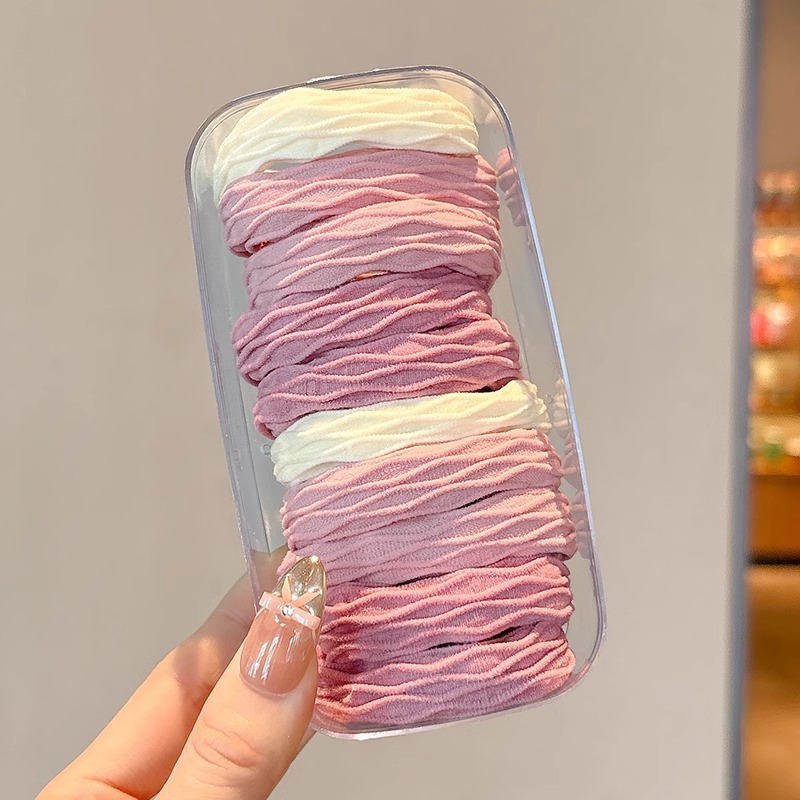 Niños de cabello de alta elasticidad niñas lindos cabello de cola de caballo anillo de cabello bolas de cabeza no lesionar cabello de cabello