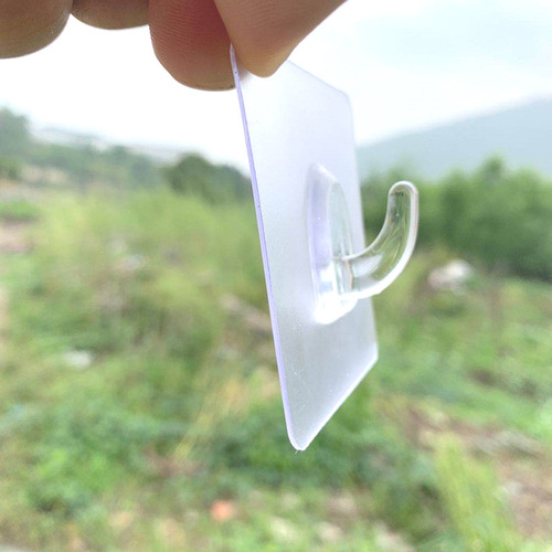 Tissue hook bathroom strong sticky hook stainless steel traceless hook transparent hook nail-free storage magic crystal sticky hook