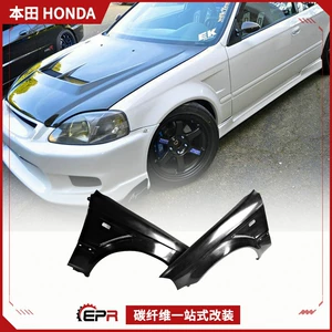 Applicable to Honda Civic EK models; JS-style carbon fiber wide-body front fender modification