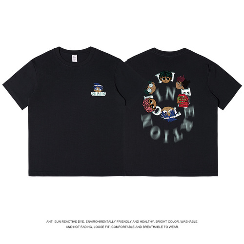 Men's and Women's Vintage American Style Light Luxury Commuting Short Sleeve T-Shirt with Print, Uncommon High-End Fashion Couple Top