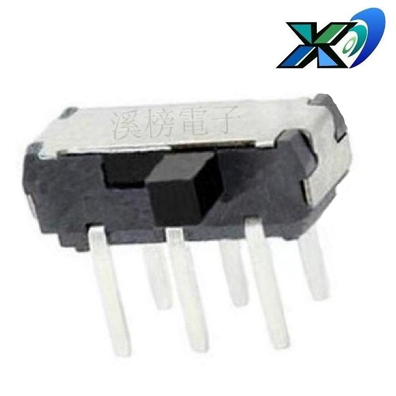 两档侧拨滑动开关6脚两档卧式拨动开关六脚迷你滑动开关2P2T拨杆