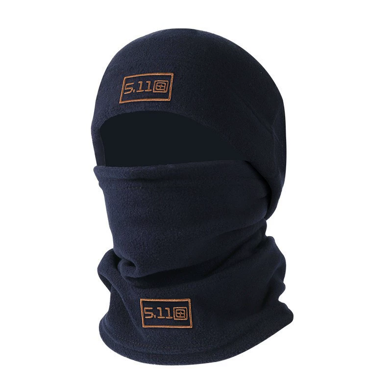 Sports neck warmer set, travel velvet-lined polar fleece, windproof demi-season, neck protection