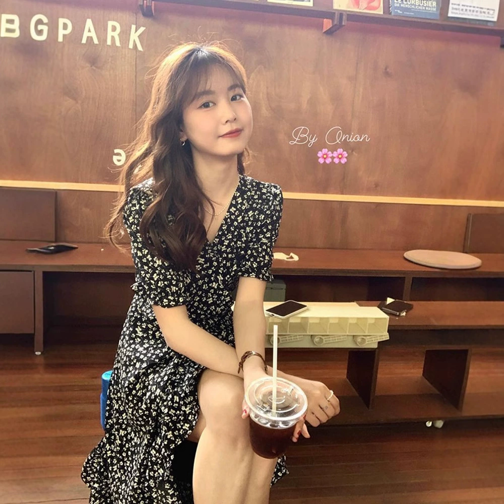 Новое нежное черное летнее платье Mori Girl во французском стиле Хепберн стиль чайный перерыв юбка холодное ветерок рыбий хвост сладкое платье