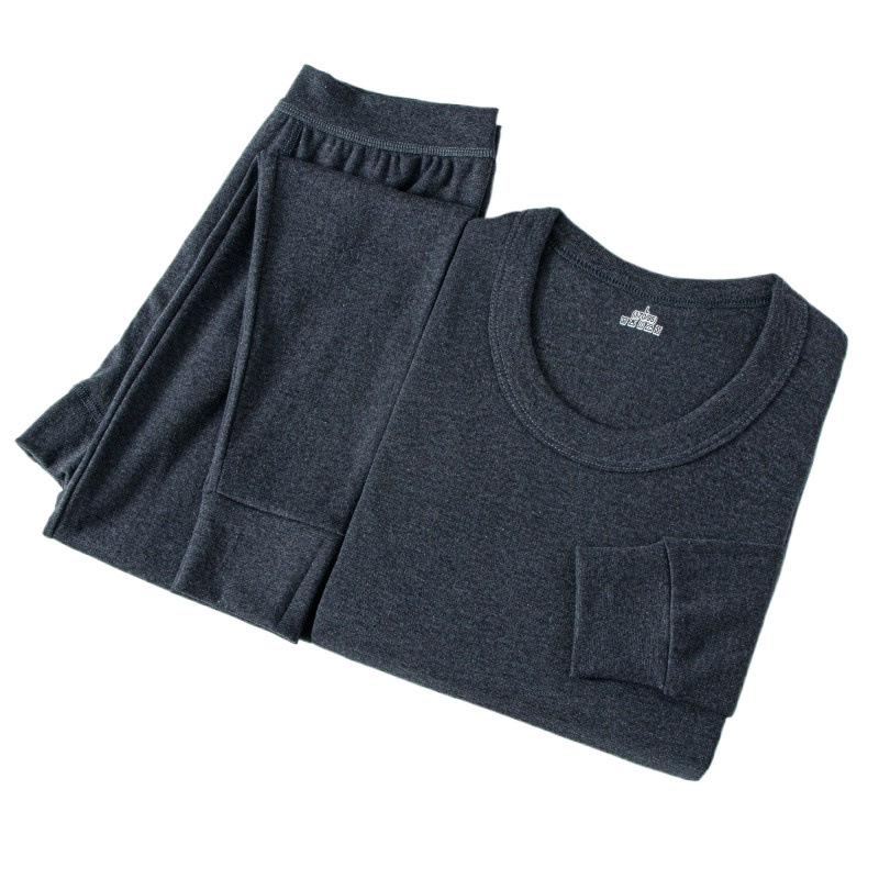 남성용 새 속옷, 미드라운드 칼라, 가을 속옷, 젊은이와 노인을 위한 새로운 가을과 겨울 속옷, 얇은 면 스웨터, 스웨터, 스웨터 및 바지