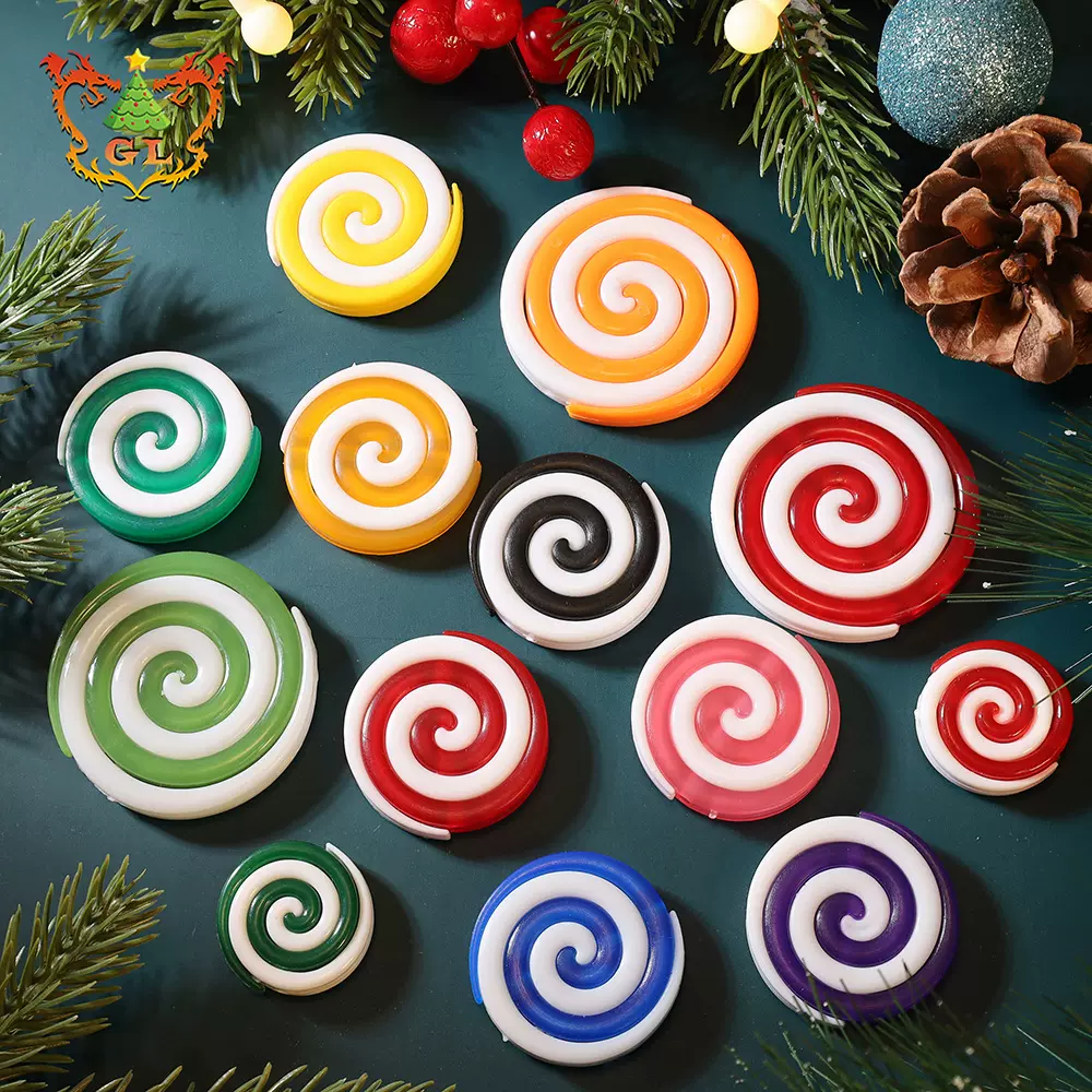 新款2025圣诞装饰糖果创意漩涡棒棒糖圣诞树小挂件吊饰道具批发
