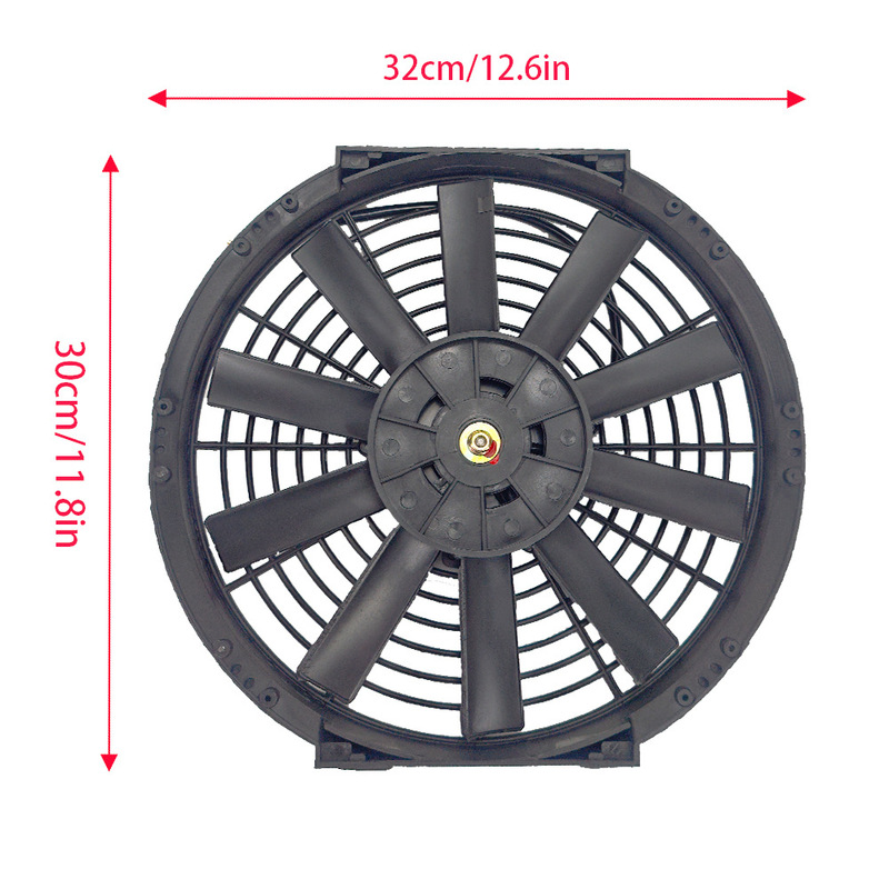 12 inch electronic fan 12v24v car air conditioning fan water tank cooling fan changed to install car air conditioning electronic fan