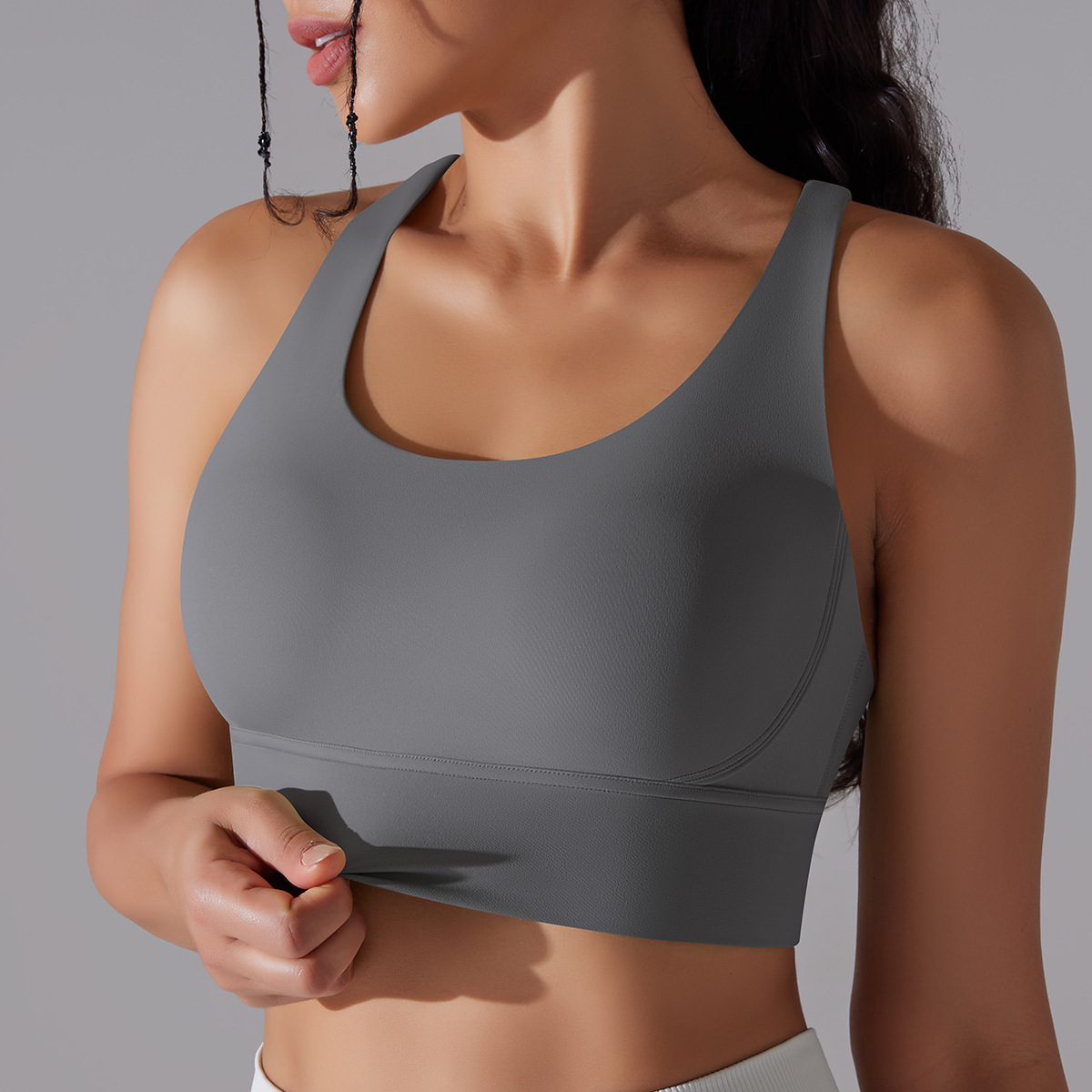 127g Weight Sleeveless Sleeve Length Nylon, Spandex Fabric Type Short Top Length Halter Crisscross Tank Tops Type Fitness, Yoga Occasion U Neck Neckline Solid Color Pattern Sports Style Sports Solid Color Nylon Spandex U Neck Active Tops Halter Crisscross Tank 177