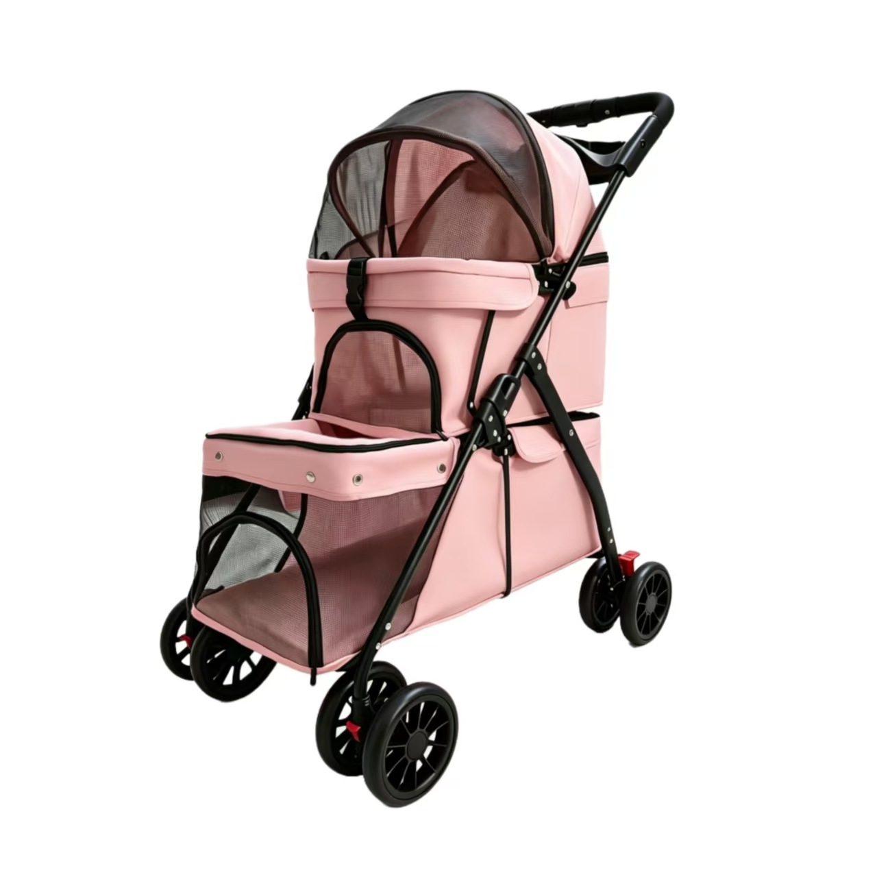 Cochecito Plegable para Mascotas de Metal, Plegable, para Exteriores