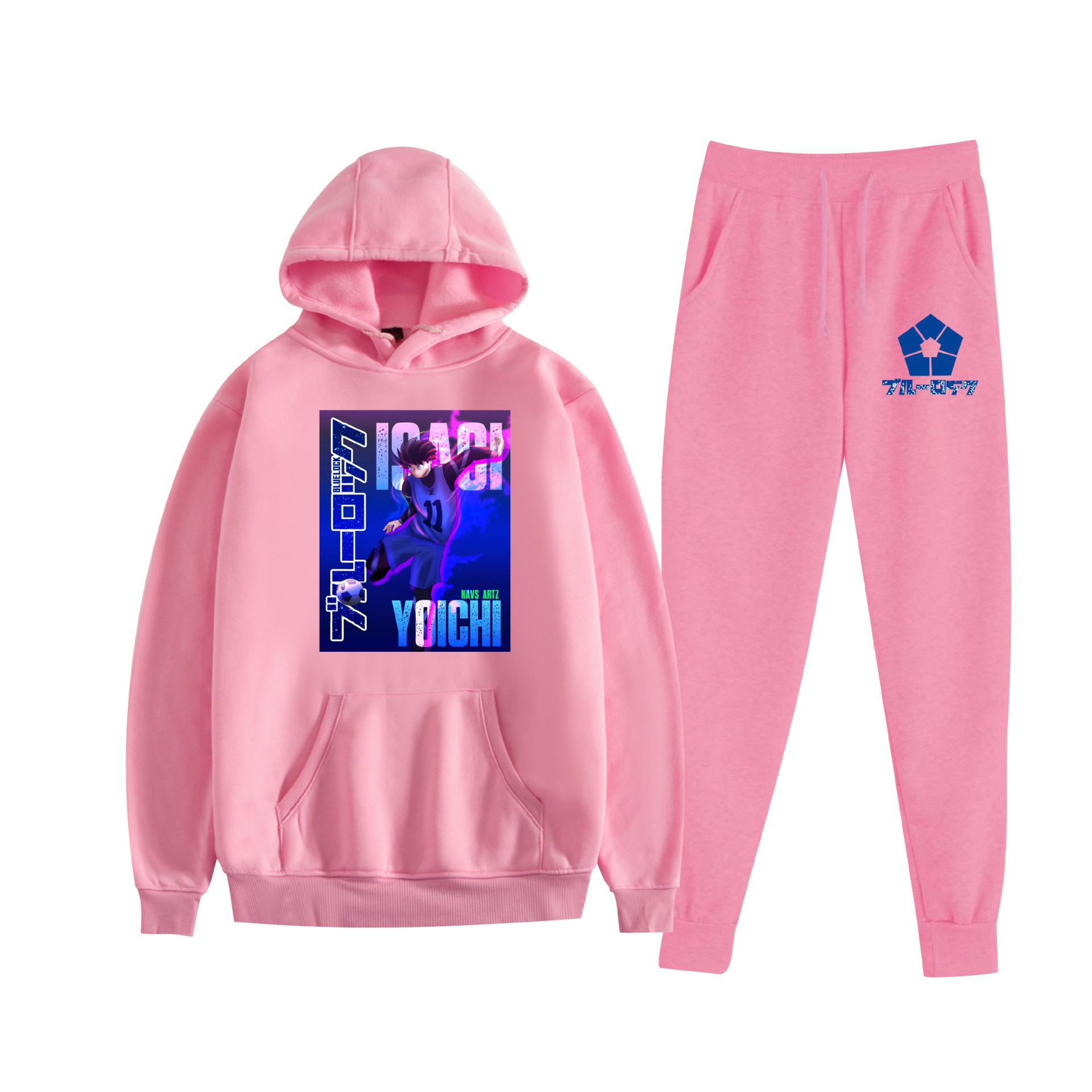 Europa y América Otoño Invierno BLUE LOCK Blue Prison Hombres y mujeres Deportes de ocio más suéter con capucha de terciopelo al por mayor