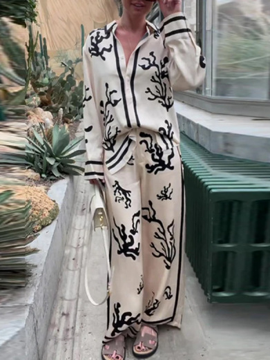 Elegant Printed Women's Pants Set 3