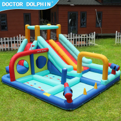 Doctor Dolphin | インフレータブル城家庭用ウォータースプレーキャッスルスライド子供用インフレータブルスライドウォータースライド小型家庭用
