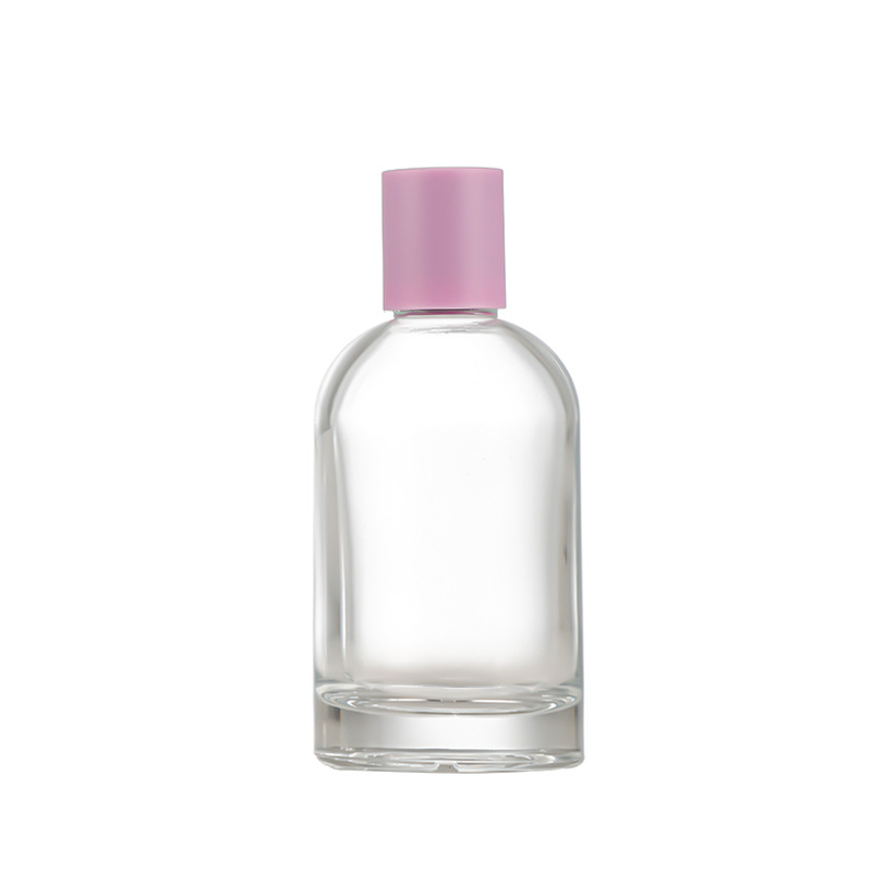 Botella de perfume puntual, material blanco de cristal transparente, botella de embalaje cosmético de vidrio, botella de relleno de perfume en aerosol de bayoneta, botella vacía