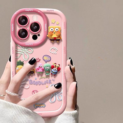 アップル16スポンジ赤ちゃんの携帯ケースを適用したiphone15p肌感diy全包保護カバー14