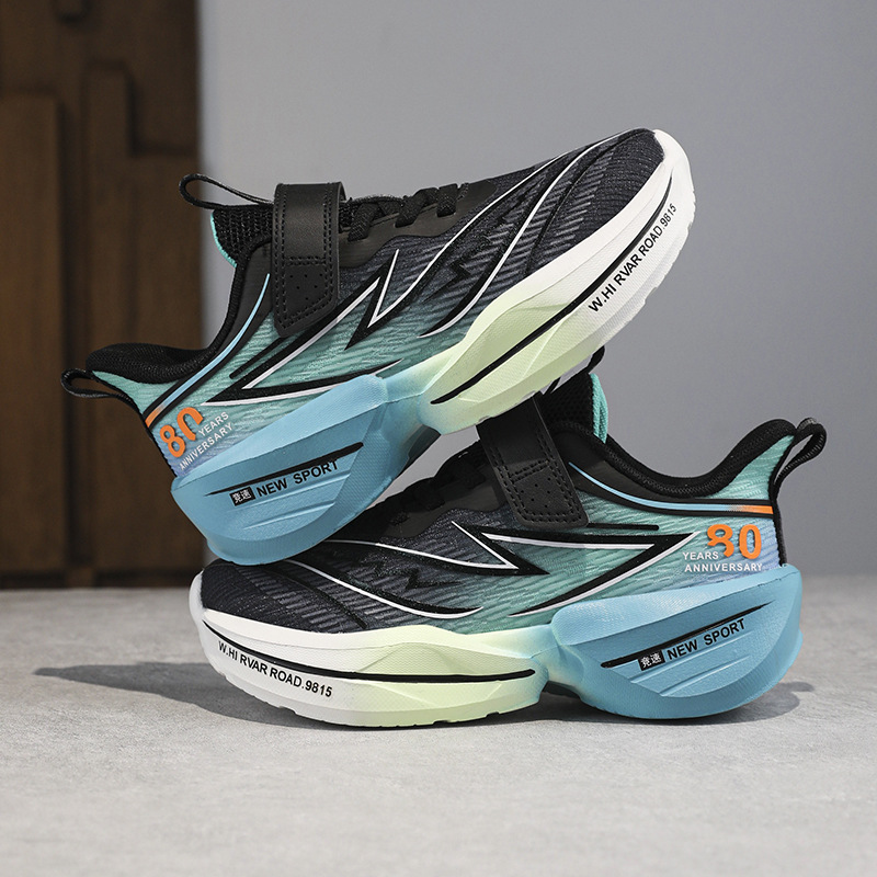 Red Rabbit Children's Running Shoes Racing Shoes Summer Single Mesh Velcro Student Sports Shoes Popular Breathable Trendy