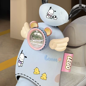 Electric Car Decoration Bear Ears Accessories Cute Wings Stickers