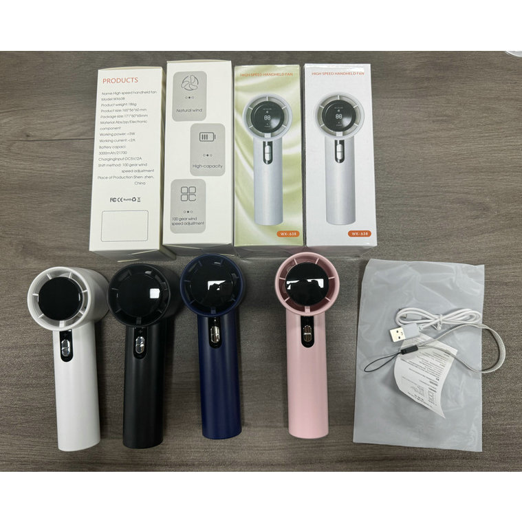 国境を越えた人気のマルチスピード高速ハンドヘルドファン USB 充電式ミニ屋外ポータブル暴力的なタービン小型ファン|undefined