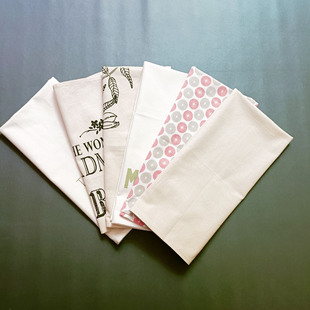 Cotton blank canvas tea towel napkin European and American heat transfer printing tea towel square towel to map production can be printed logo