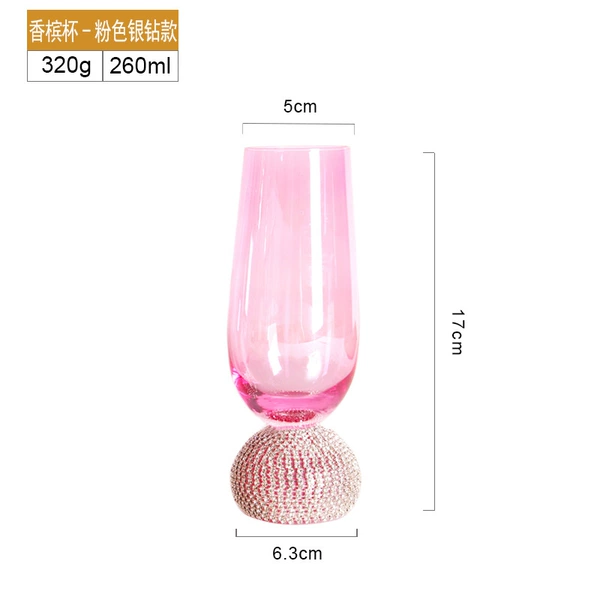 Fuchsia champagne glass