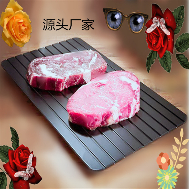 Food Quick Defrosting Board for Home Use, Steak and Seafood Defrosting Tray, Aluminum Cutting Board, Meat Thawing Kitchen Tool Wholesale