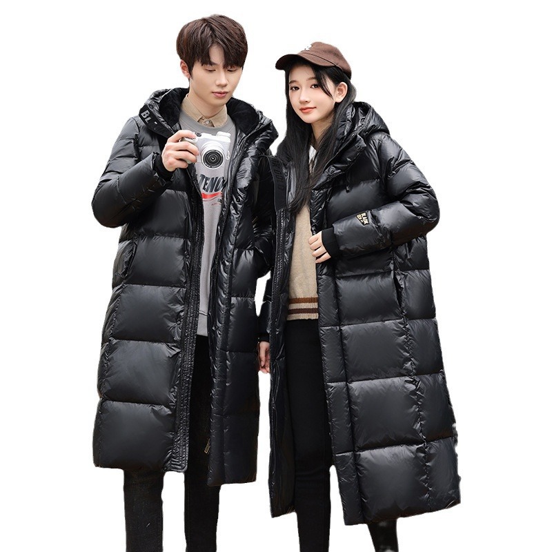 Piumini da uomo per donna e uomo in inverno, di media lunghezza, nuovo stile, con cappuccio in piuma d'oca di alta qualità, spessi e caldi_voghion.com