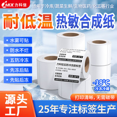 5つの耐熱性合成紙、強粘着冷凍接着剤、粘着ラベル用紙、コールドチェーン輸送倉庫ラベル、印刷用紙