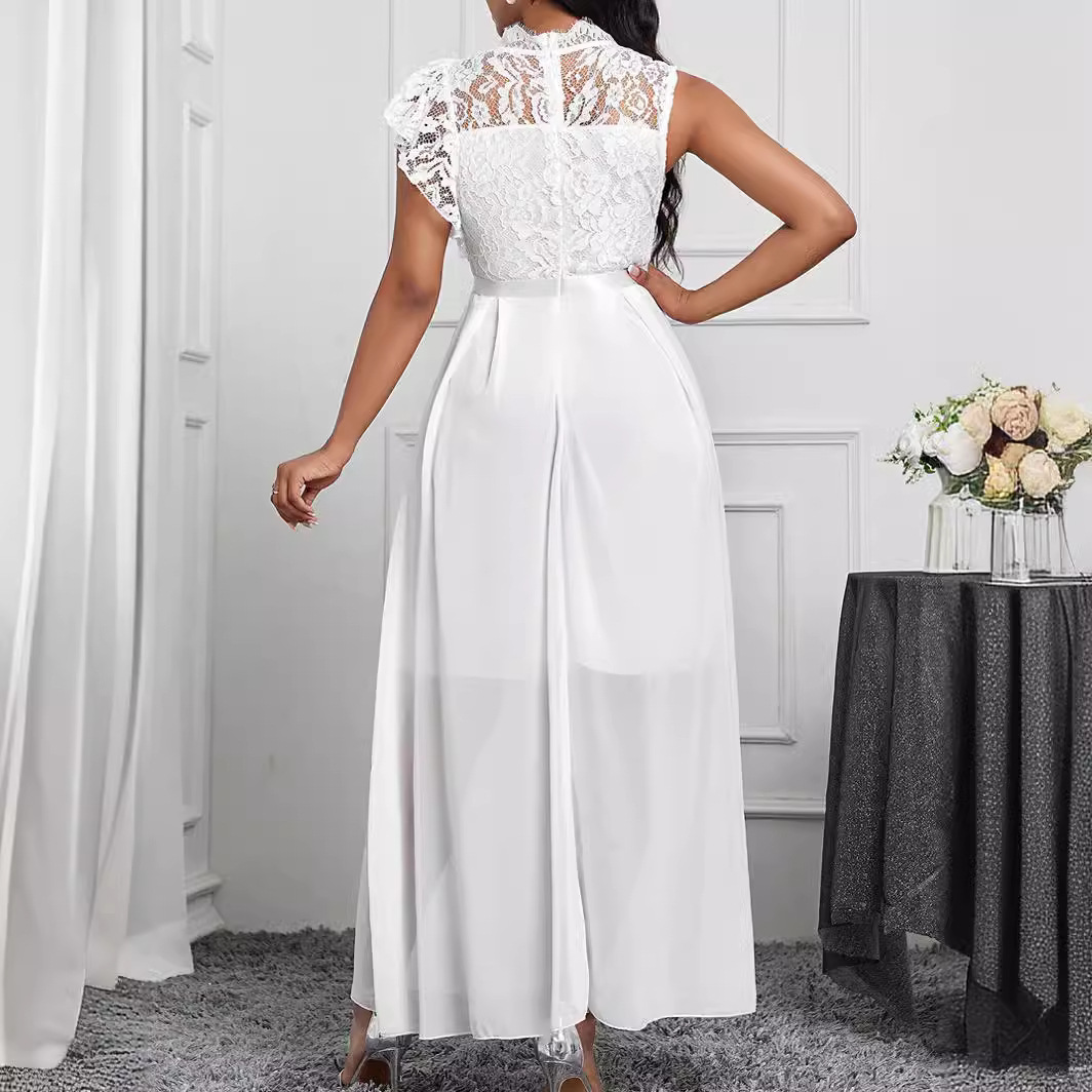 Comercio exterior transfronterizo europeo y americano exclusivamente para el estilo de diseño de nicho wish temperamento amazónico elegante vestido de color sólido mujer image 4