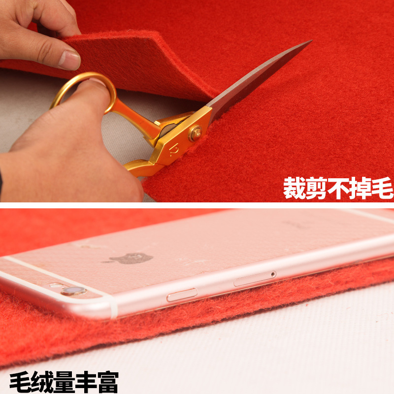 Alfombra gruesa cepillada, alfombra roja de boda, exposición de bodas, apertura antideslizante, escalera de larga duración en la entrada de la tienda