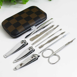 Manicure ten-piece nail clippers set manicure tool Clippers nail clippers nail clippers stainless steel 10-piece set