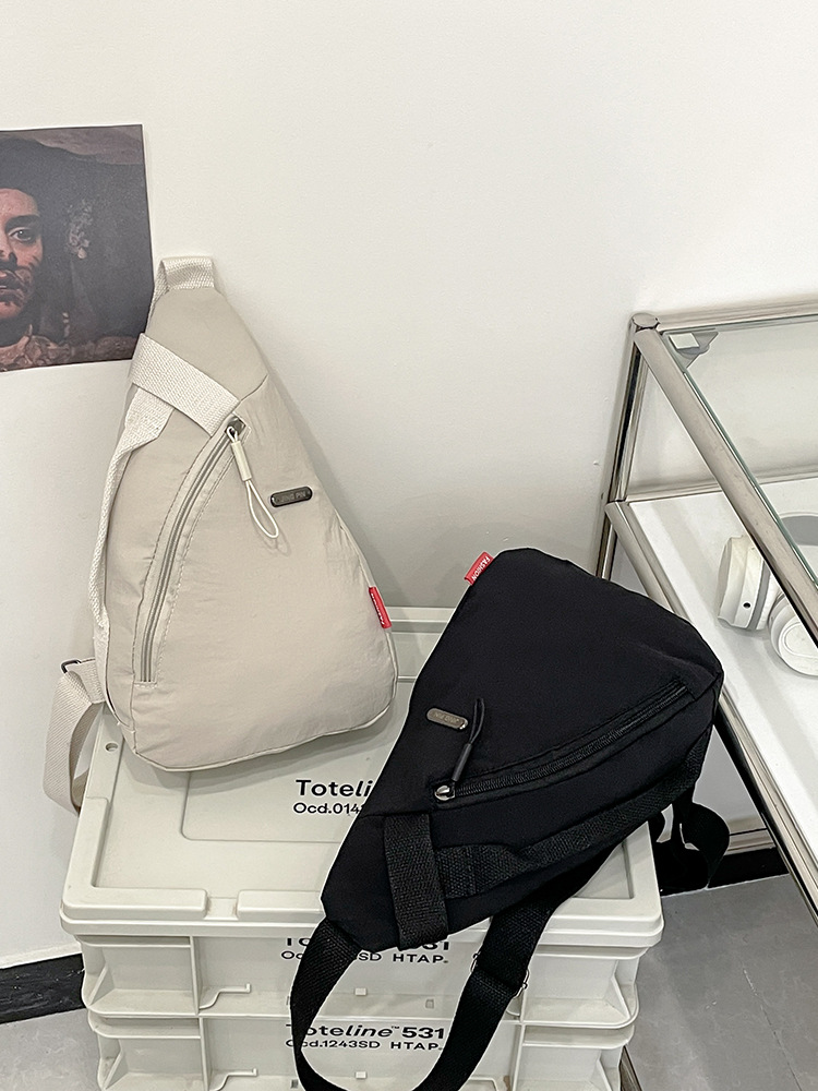 Korean version cross-border men's chest bag, women's single-shoulder crossbody bag, foldable casual sports outdoor single-shoulder bag, crossbody small bag undefined
