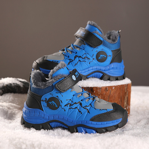 2025 Winter Thick Cotton Warm Men's Children's Hiking Shoes with Anti-Slip for Older Children and Girls