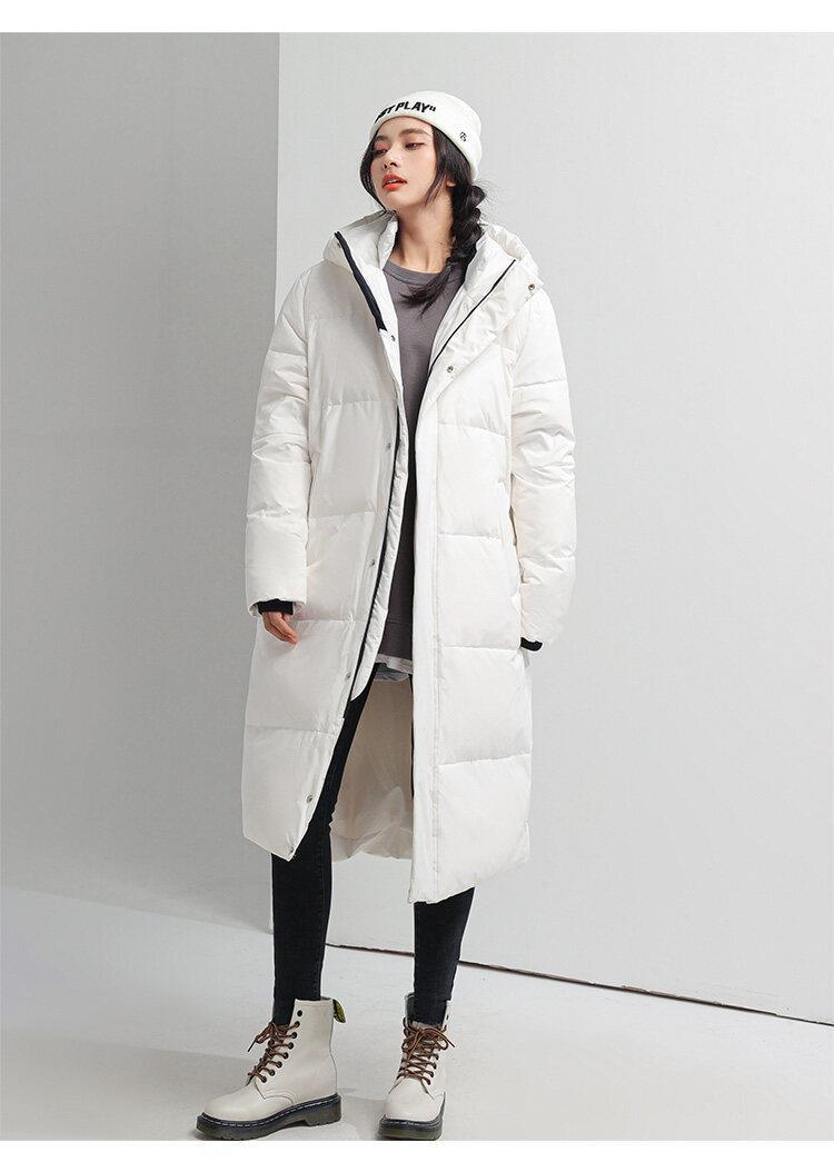 Men's Padded Coat Mid-length Thickened White Duck Down Jacket_voghion.com