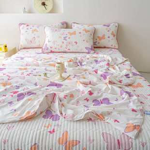 Summer Cool Ice Silk Summer Quilt Summer Cool Quilt Four-piece Single Dormitory Thin Quilt Machine Washable