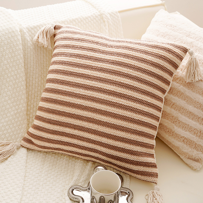 Nórdico inswind almohada simple versátil sala de estar sofá cojín dormitorio ventana flotante cabeza de cama respaldo cojín almohada cubierta