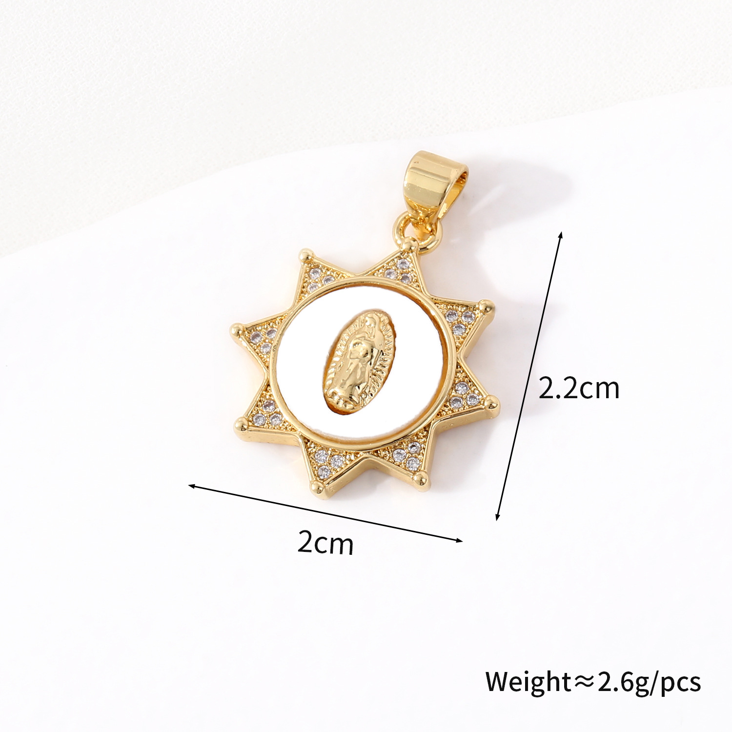 12g Weight Pendant Jewelry Making Type 18*19mm, 21 * 18mm, 21 * 25mm Jewelry Making Size Zircon Inlay Material DIY Jewelry Accessories Classification 1 Piece Quantity Copper Material Geometric, Virgin Mary, Heart Shape Pattern Plating Design Religion, Ethnic Style Style 1 Piece 18*19mm 21 * 18mm 21 * 25mm Copper Zircon Geometric Virgin Mary Heart Shape Pendant 6