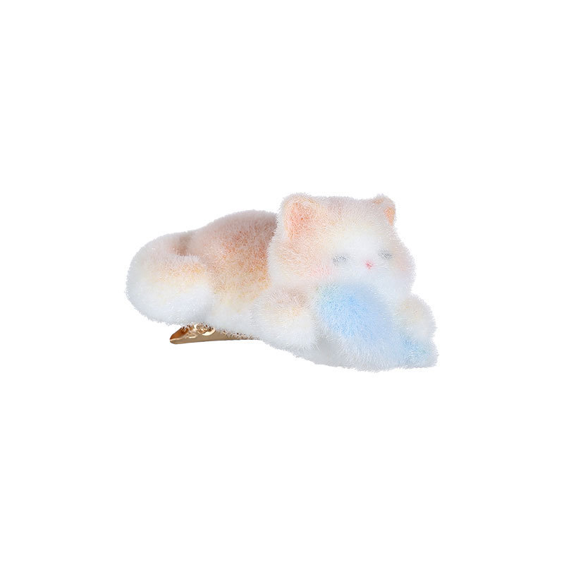 植绒猫咪发夹女2025新款高级感可爱少女侧边刘海夹发卡鸭嘴夹头饰|undefined