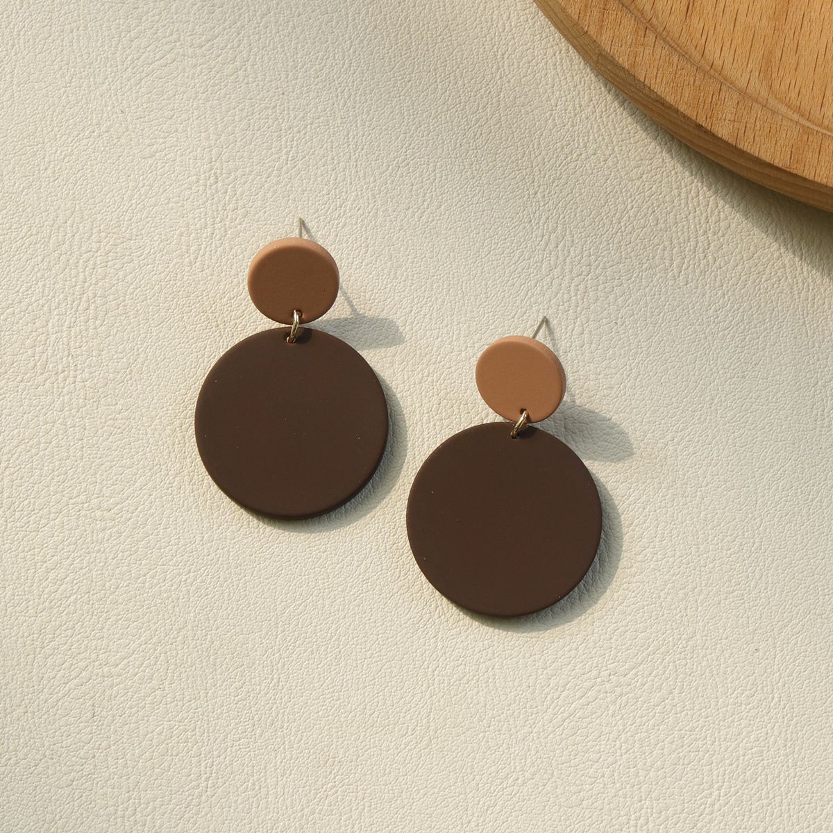 1 Pair Fashion Round Color Block Arylic Women's Drop Earrings display picture 3