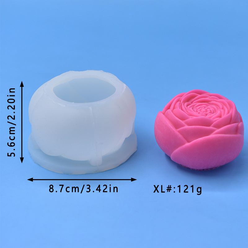 バラの花のつぼみの形のシリコーン型石鹸シリコーン型フォンダン diy キャンドル型|undefined