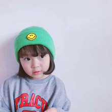 韩国进口童装19款 男童女童笑脸针织帽子儿童毛线帽宝宝时髦帽子