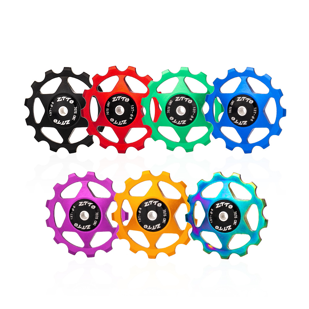 ZTTO bicicleta de carretera de montaña rodamiento trasero rueda de guía rodamiento de metal 13T accesorios de rueda de guía de transmisión de metal