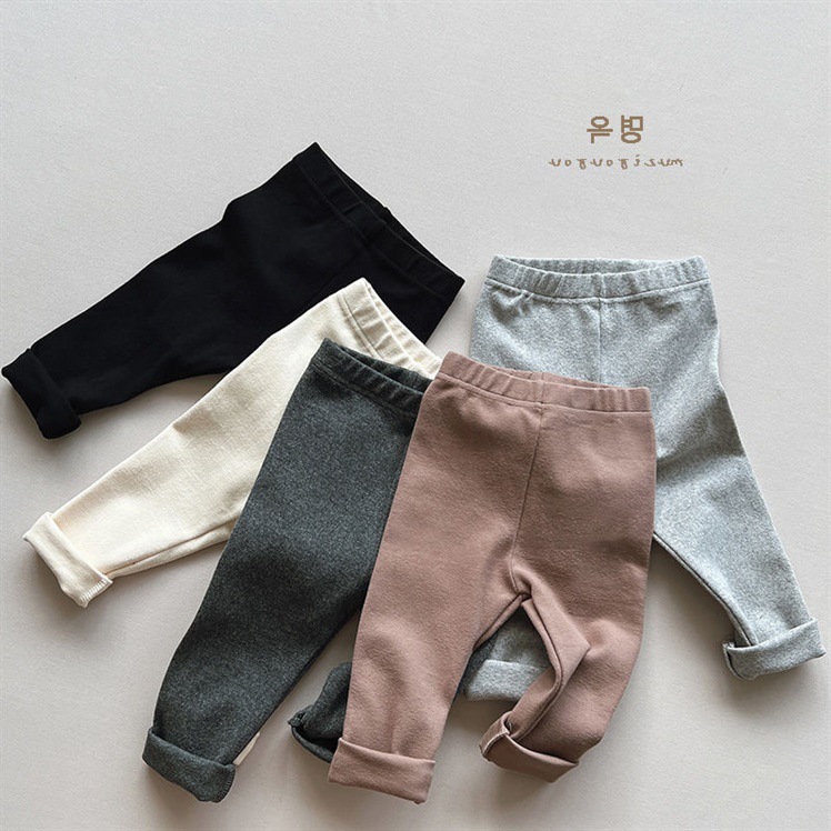Children's autumn plain color underpants for boys and girls, spring and autumn decoration long pants autumn pants children's wear 0095 