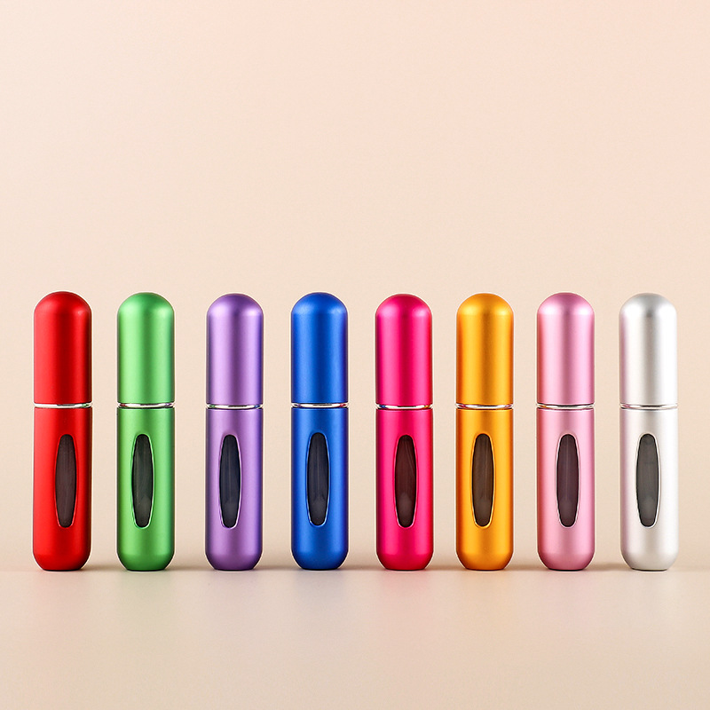 8ml de perfume sub-botella de llenado inferior redonda botella de spray de lápiz labial portátil de viaje Ciclo de alta gama