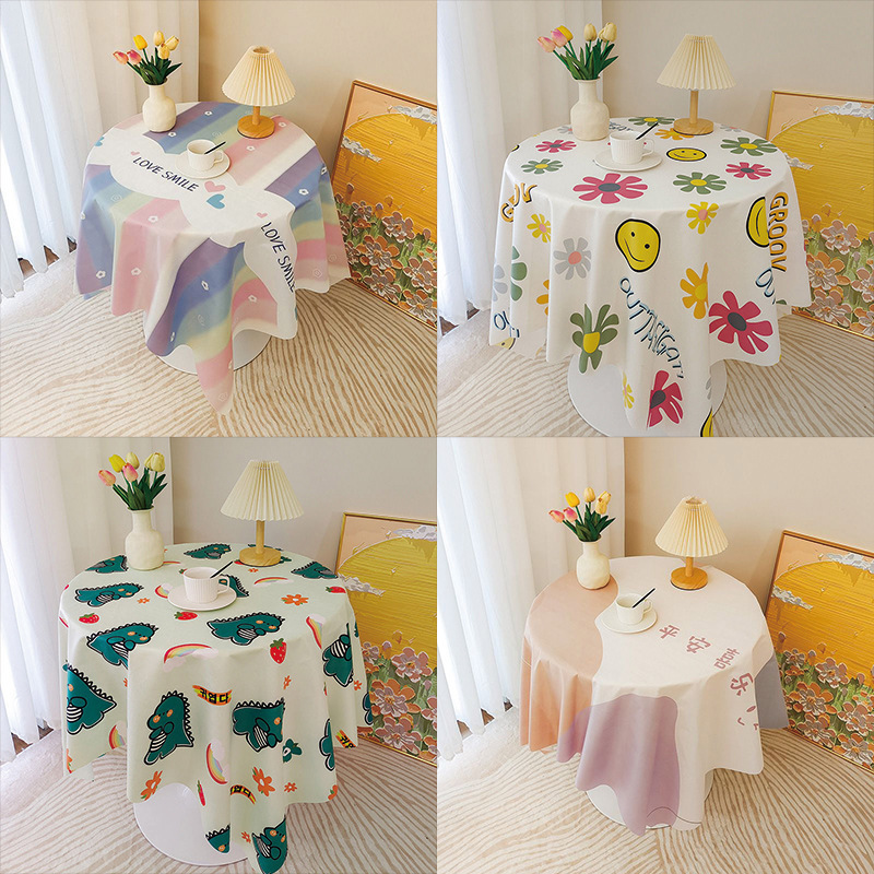 Ins Style Internet Celebrity Photo Background Flannelette Tablecloth Student Desk Dormitory Decorative Cloth Dining Table Coffee Table Dust-proof Cover Cloth