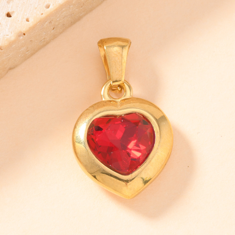 Colgante único transfronterizo nuevo estilo joyería de fundición de acero inoxidable amor circón colgante colgante único collar de bricolaje accesorios al por mayor