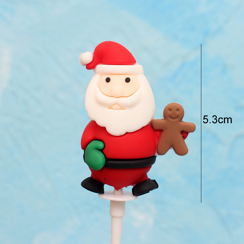 Christmas Santa Claus Snowman Elk Soft Glue Party Cake Decorating Supplies 1 Piece display picture 2