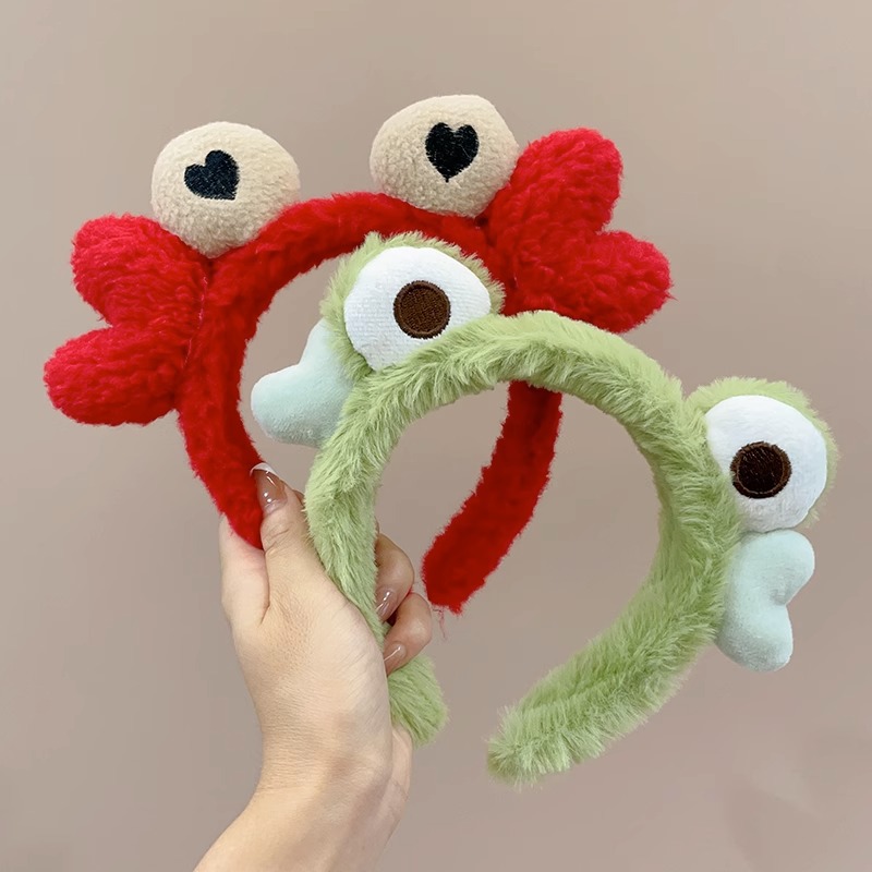 Ciervo blanco mismo estilo oso cara lavado banda de pelo máscara facial especial diadema antideslizante presión banda de pelo todo partido horquilla tocado