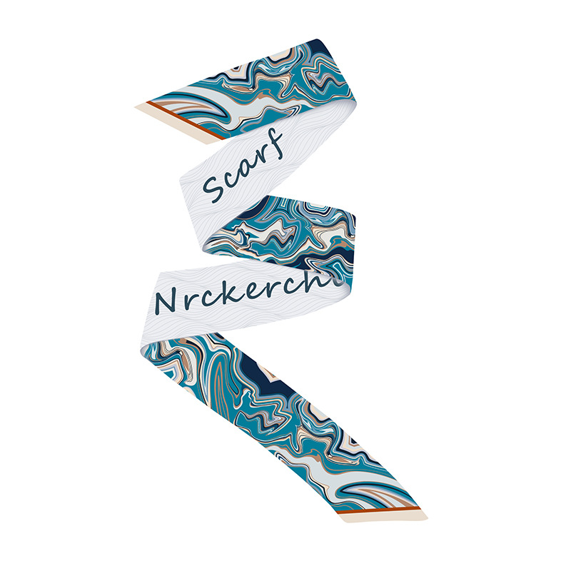 Grúa de estilo nacional delgada estrecha pequeña bufanda de seda banda de pelo multifuncional bolsa de corbata de pelo cuerda de pelo estilo antiguo hanfu cinta decorativa