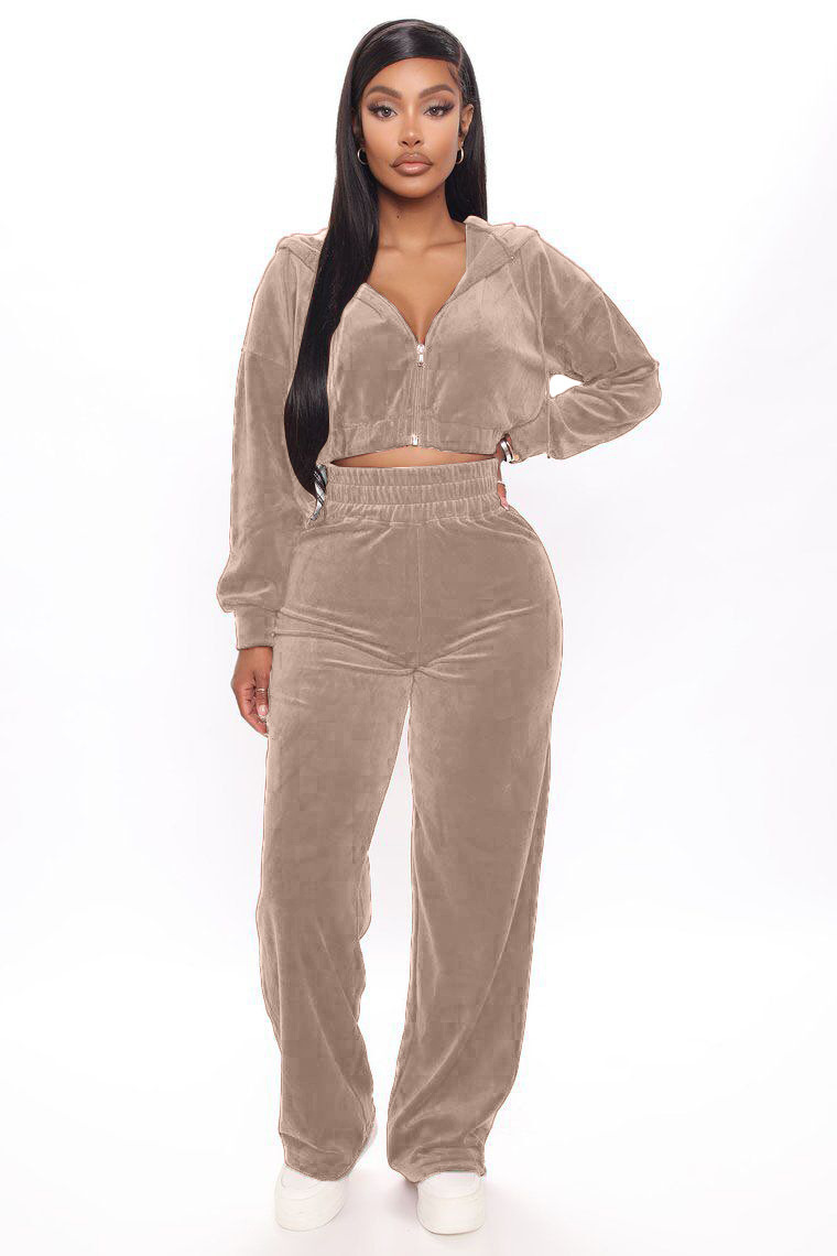 2025 Cross-Border European American Autumn/Winter Women's Clothing Hot Sale Korean Velvet Zipper Jacket And_ecoleips.com